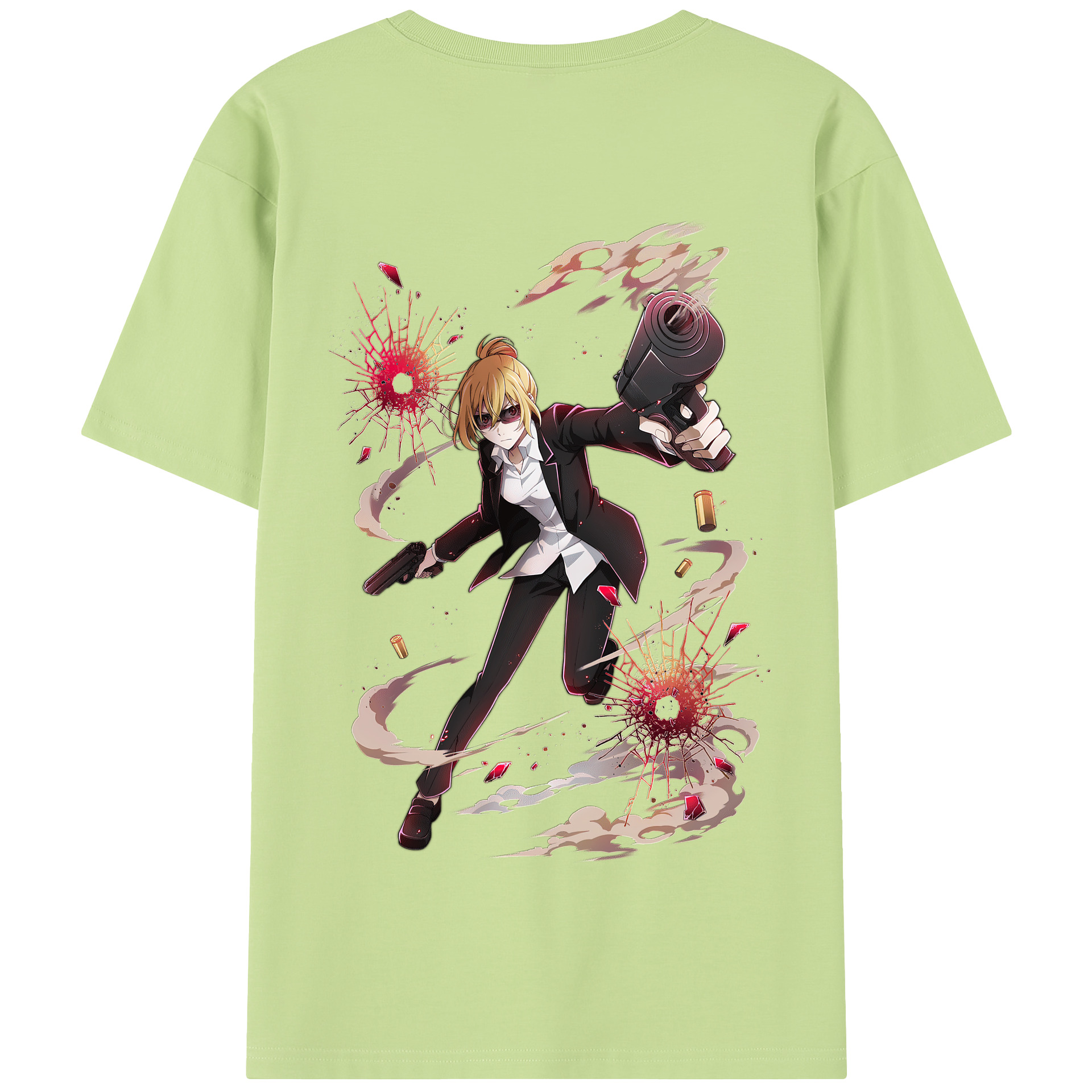 （画像用） 文豪ストレイドッグス Bungo Stray Dogs 綿100％半袖Tシャツ（背面プリント）